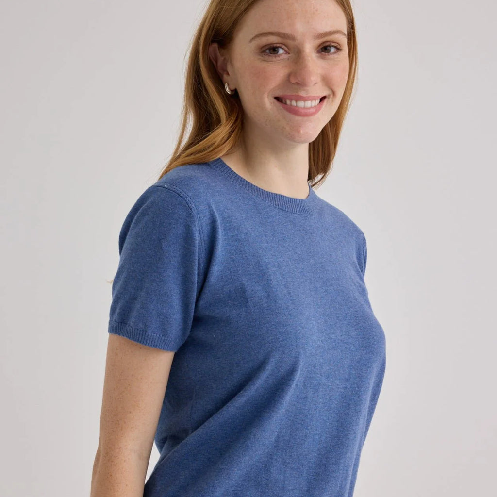 Bella Dahl Short Sleeve Crew Neck Knit Top
