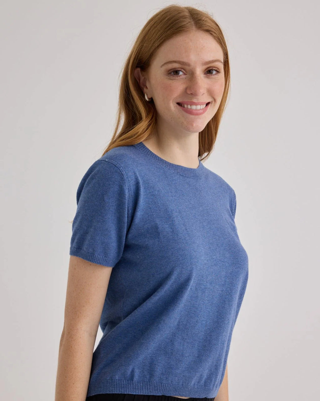 Bella Dahl Short Sleeve Crew Neck Knit Top