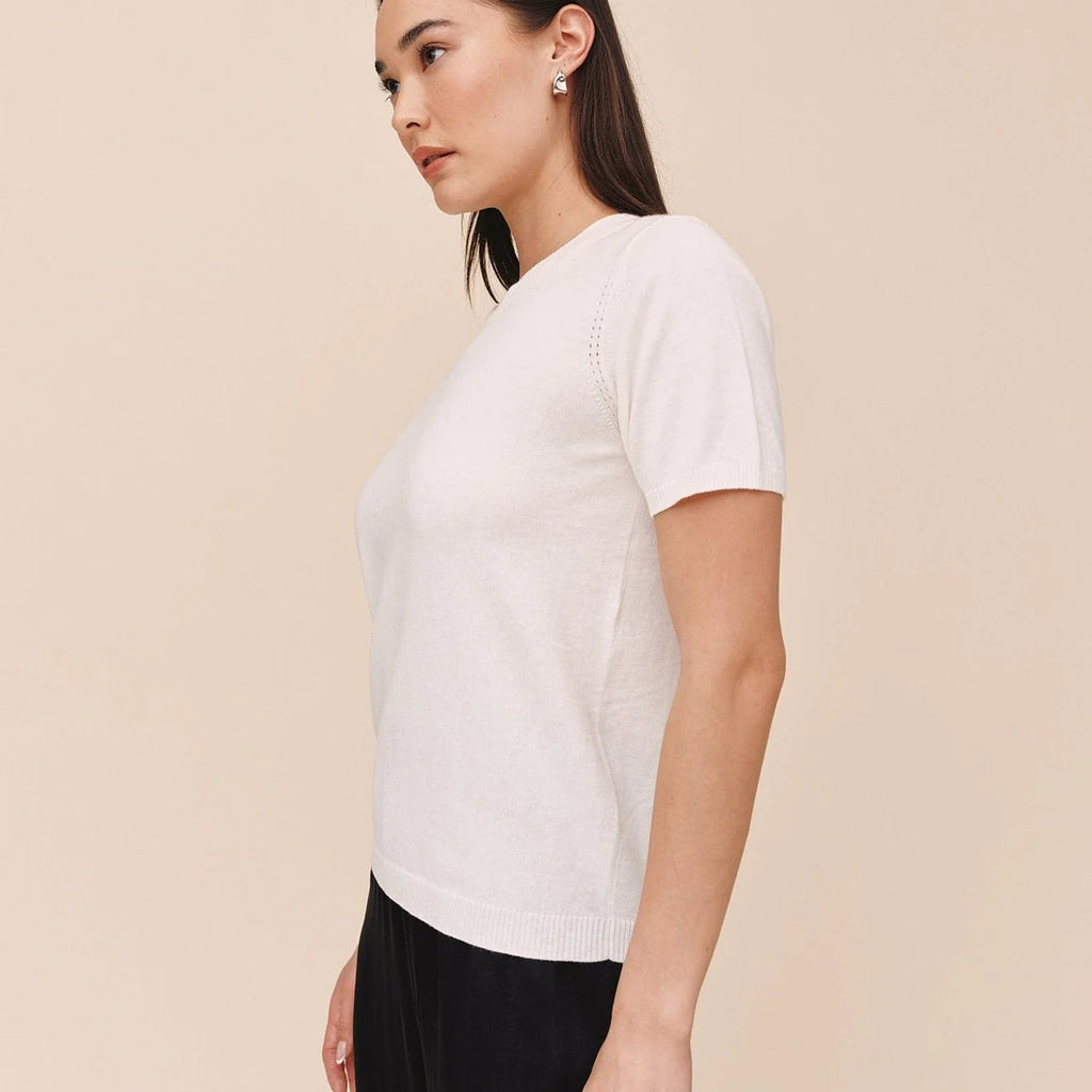 Bella Dahl Short Sleeve Crew Neck Knit Top