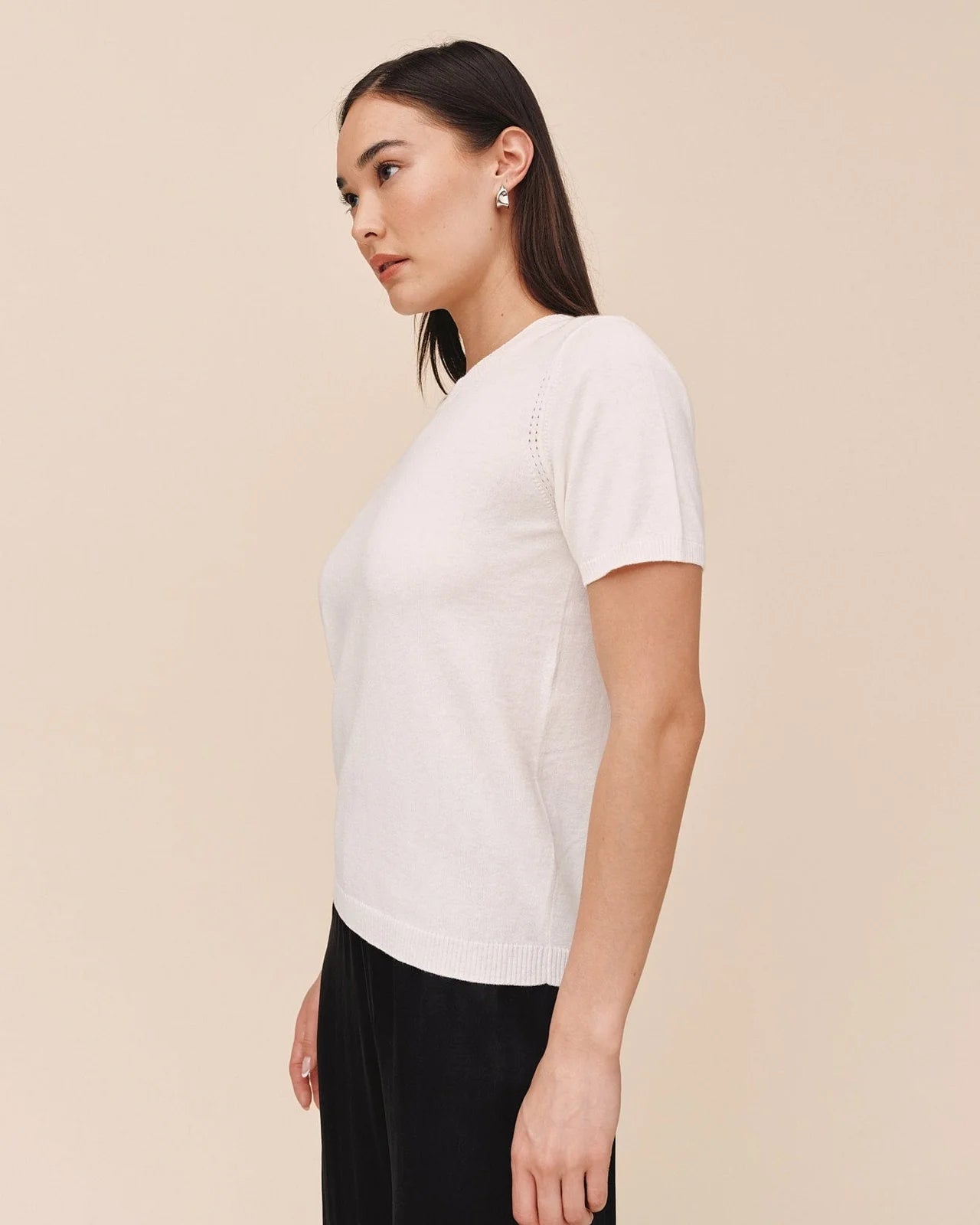 Bella Dahl Short Sleeve Crew Neck Knit Top