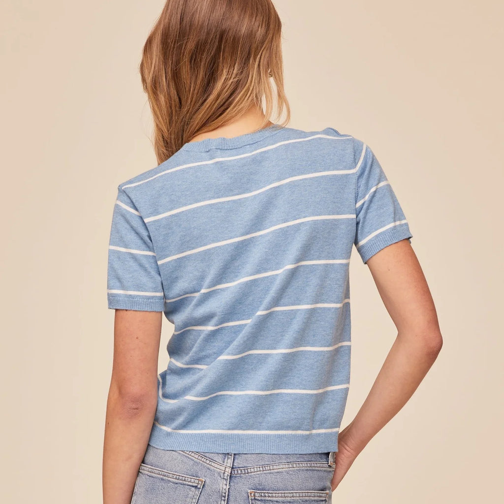 Bella Dahl Short Sleeve Crew Neck Knit Top