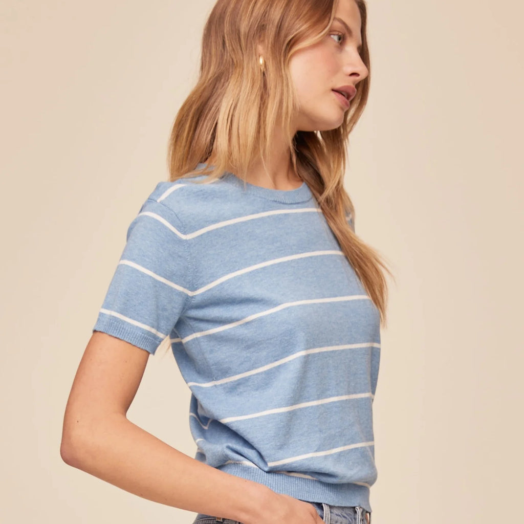 Bella Dahl Short Sleeve Crew Neck Knit Top