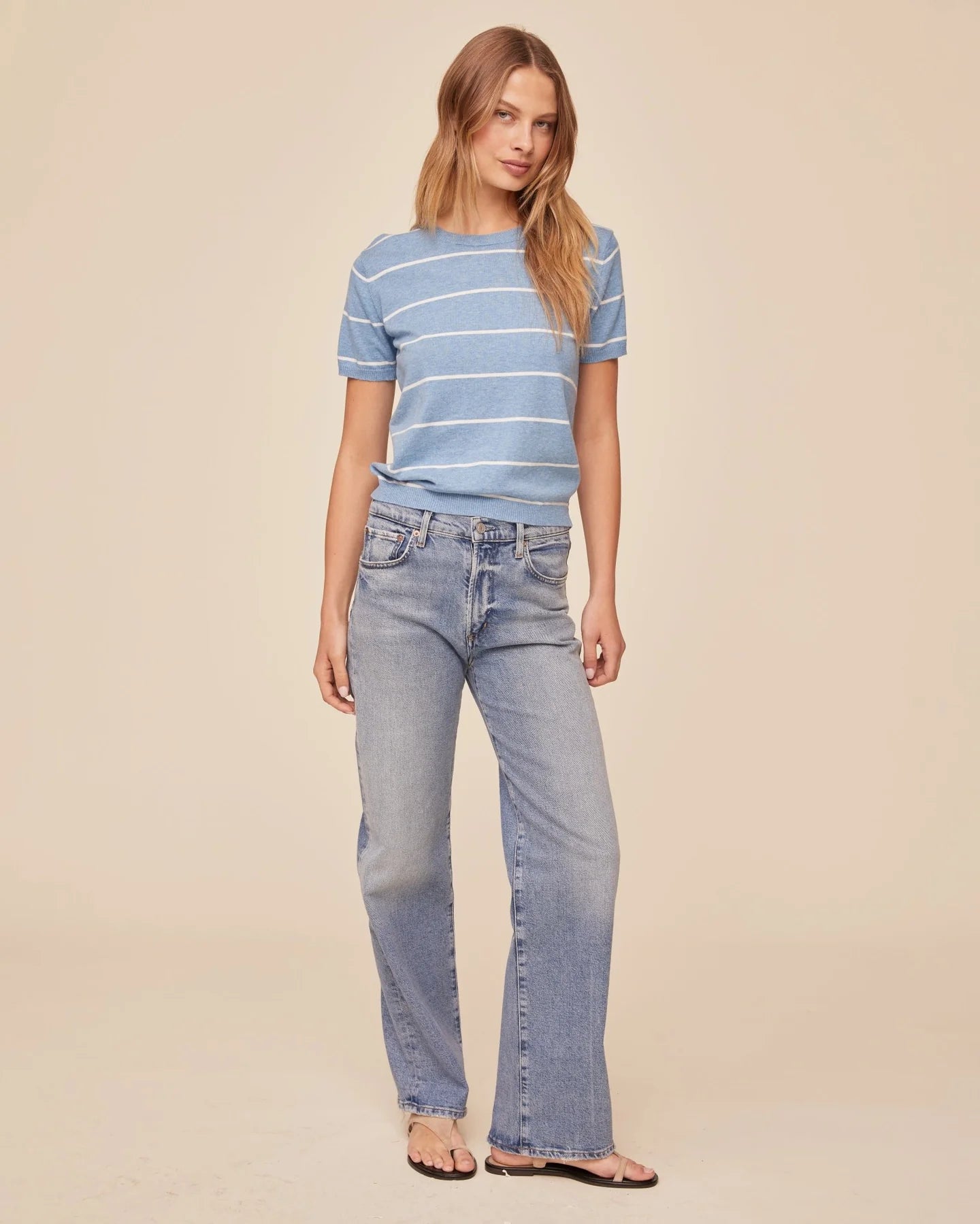 Bella Dahl Short Sleeve Crew Neck Knit Top