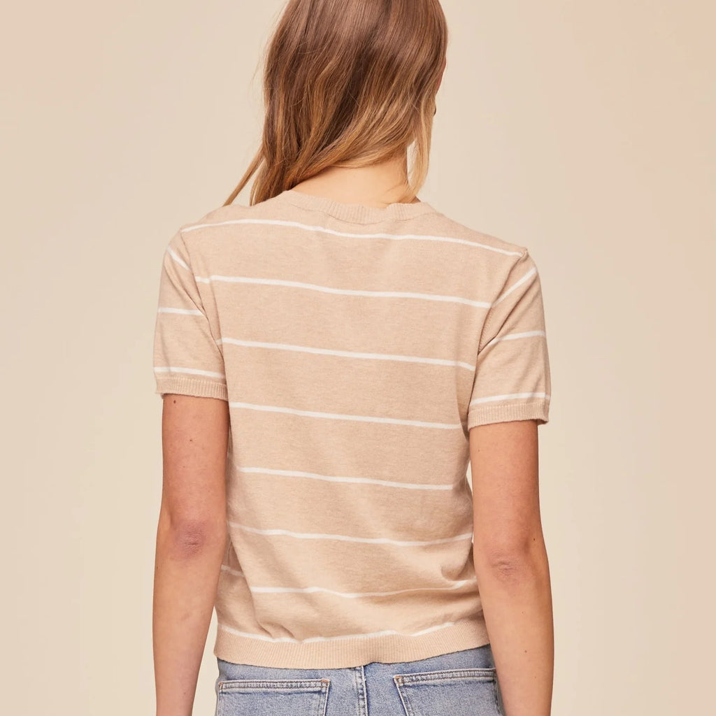 Bella Dahl Short Sleeve Crew Neck Knit Top
