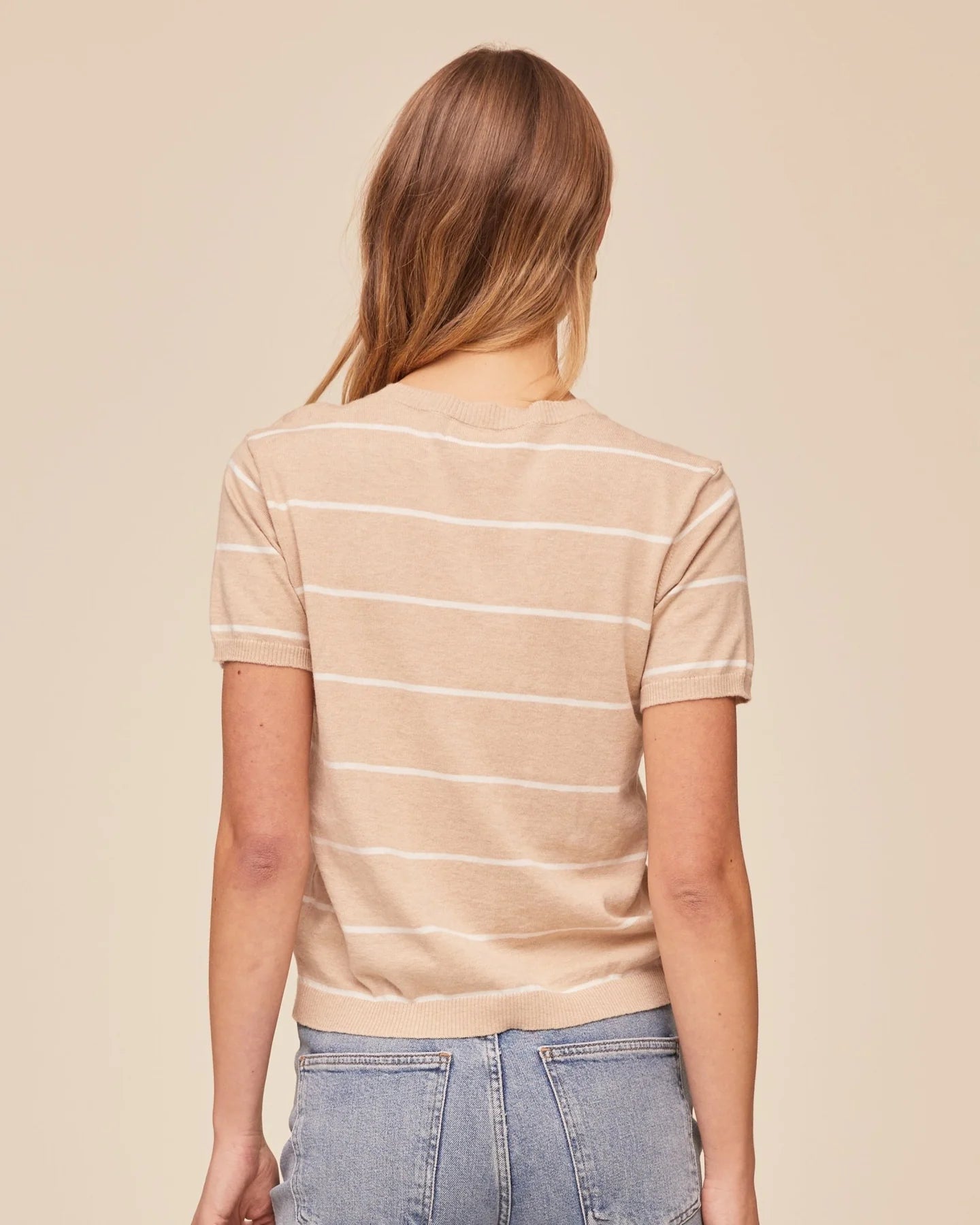Bella Dahl Short Sleeve Crew Neck Knit Top