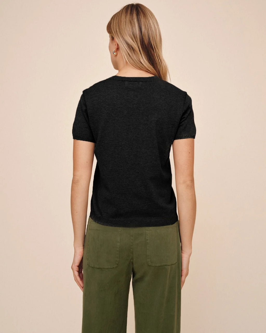 Bella Dahl Short Sleeve Crew Neck Knit Top