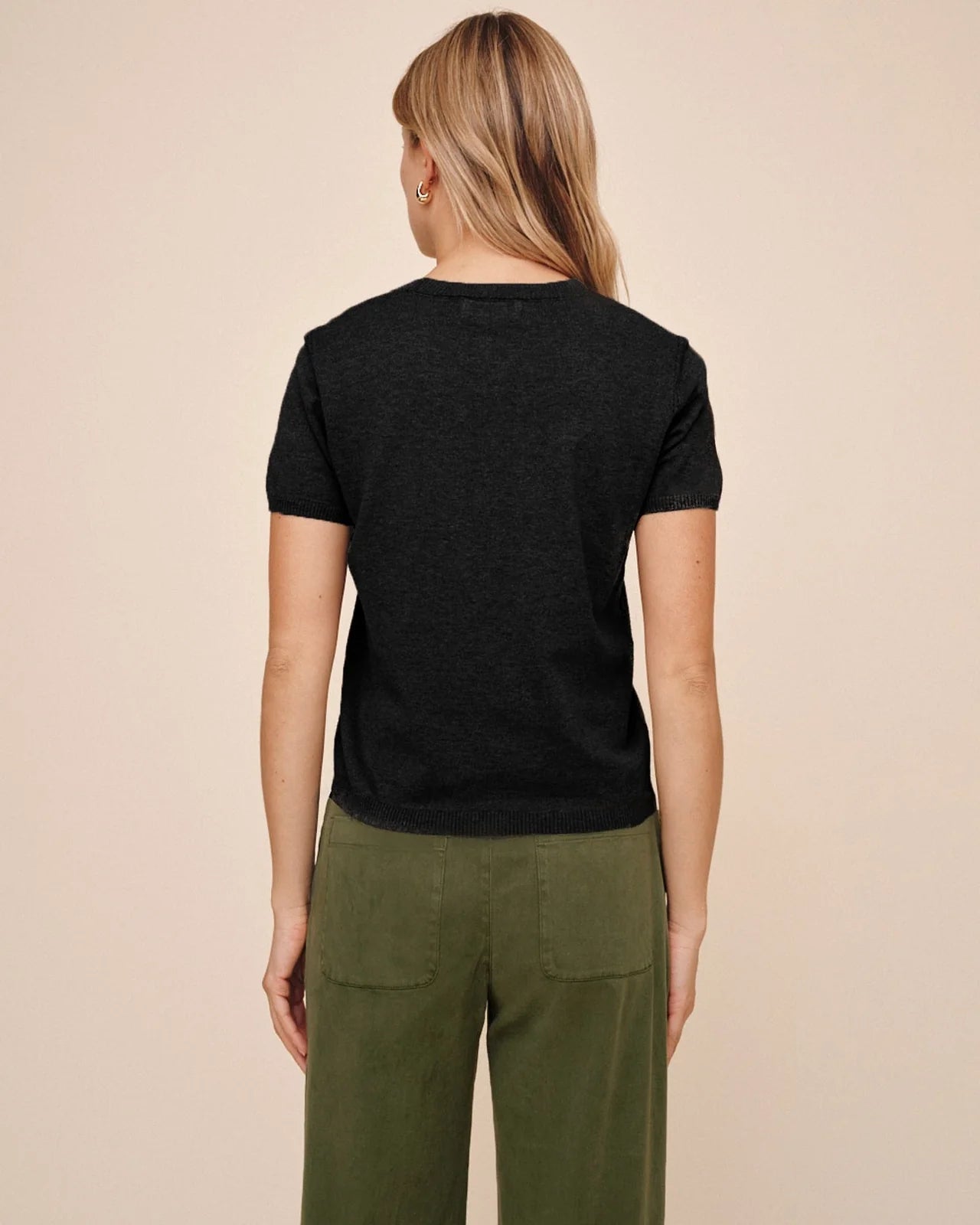 Bella Dahl Short Sleeve Crew Neck Knit Top