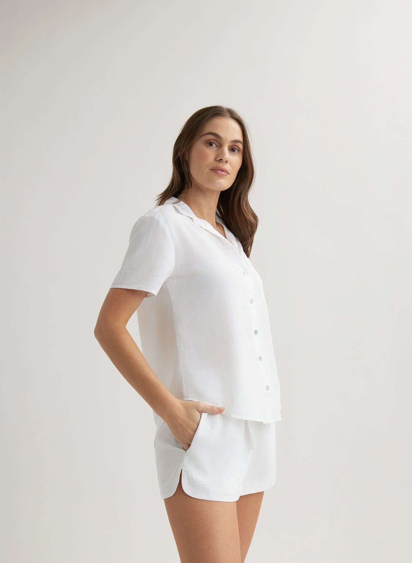 Bella Dahl Short Sleeve Pocket Button Down