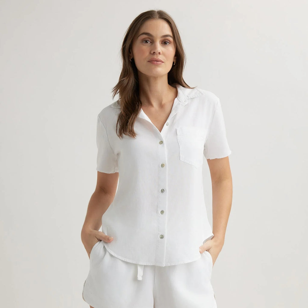 Bella Dahl Short Sleeve Pocket Button Down