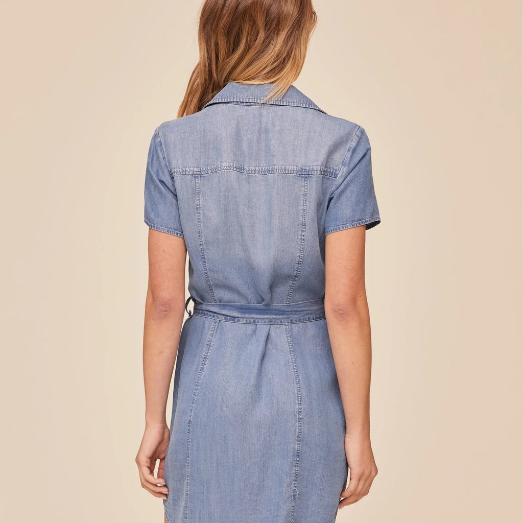 Bella Dahl Short Sleeve Seamed Shirt Dress