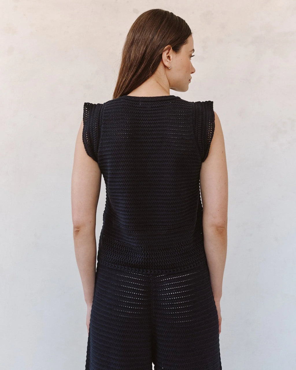 Bella Dahl Short Sleeve V-Neck Crochet Top