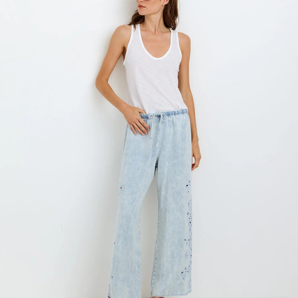 Bella Dahl Side Embroidered Beach Pant
