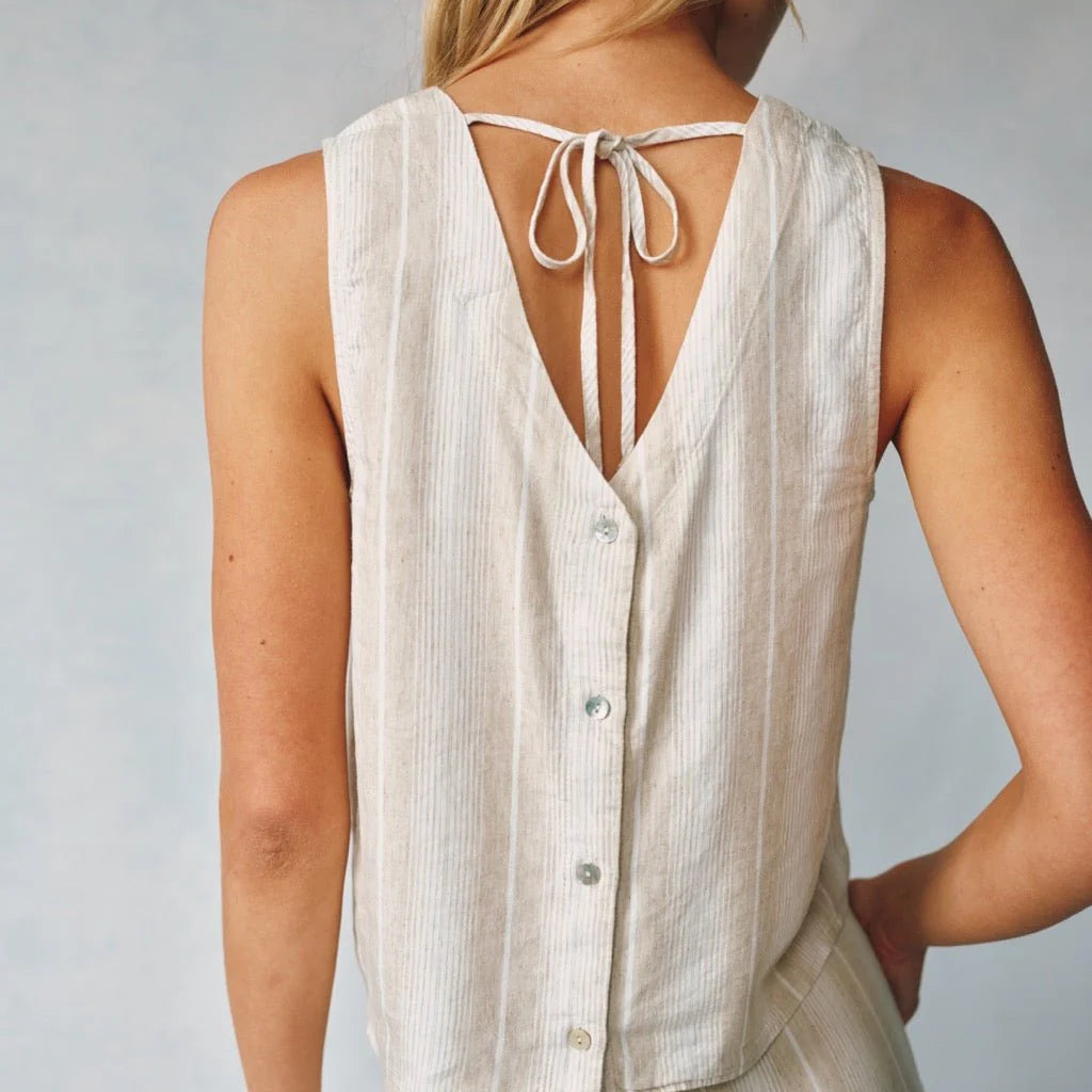 Bella Dahl Sleeveless Button Back Top