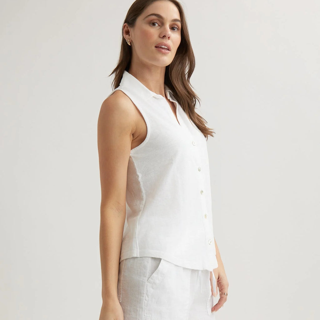 Bella Dahl Sleeveless Button Front Top