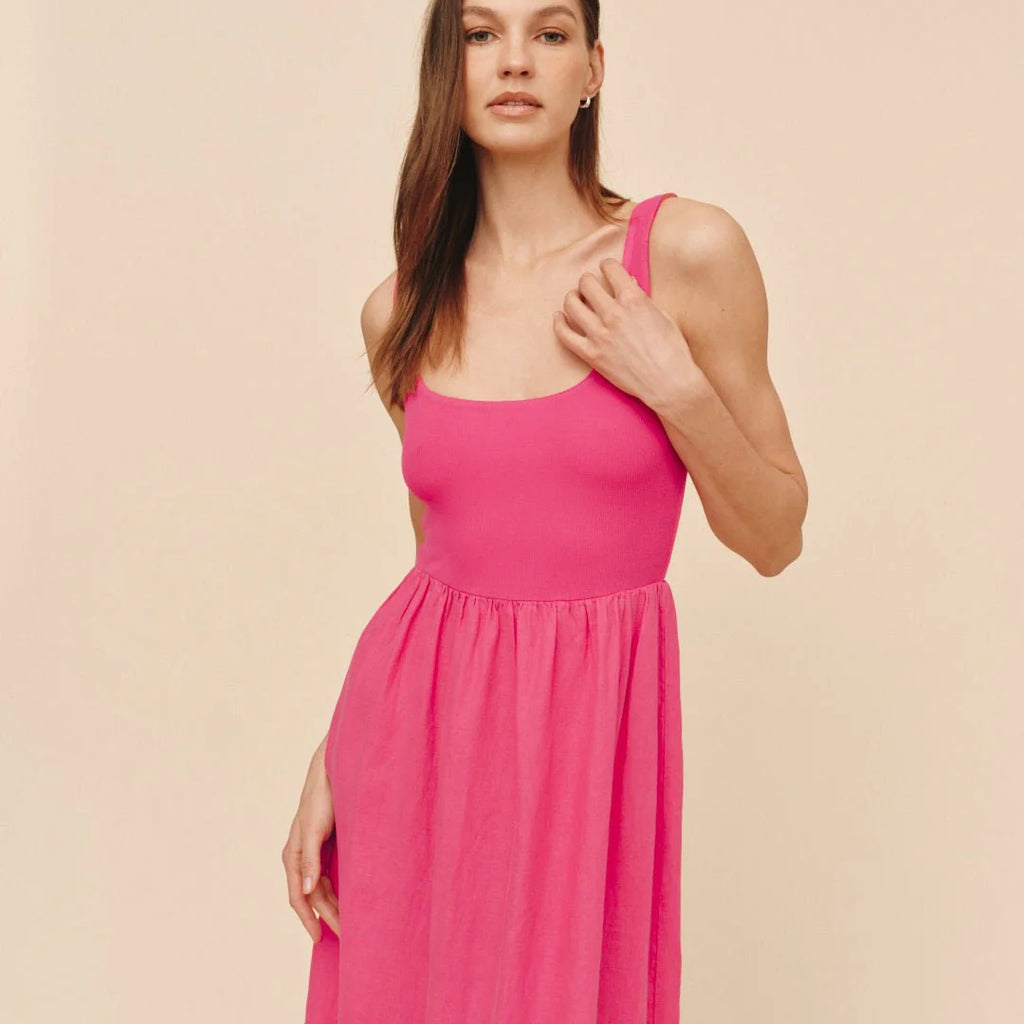 Bella Dahl Sleeveless Knit Combo Dress