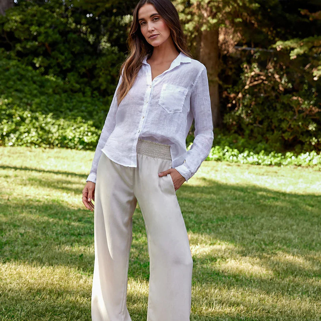 Bella Dahl Smocked Waist Wide Leg Pants