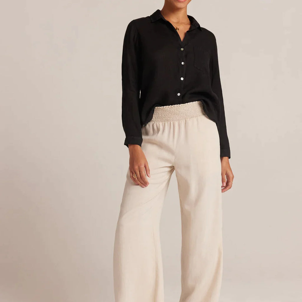 Bella Dahl Smocked Waist Wide Leg Pants