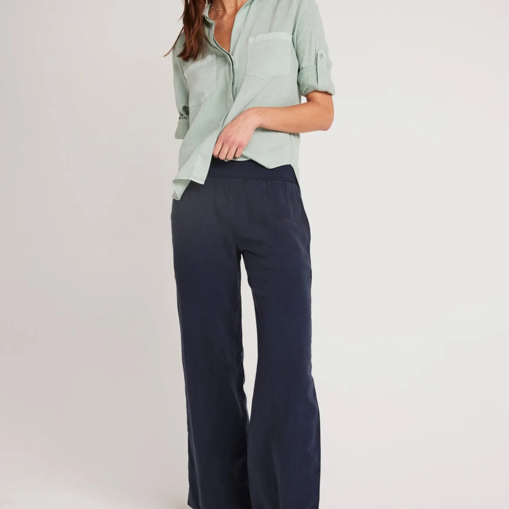 Bella Dahl Smocked Waist Wide Leg Pants