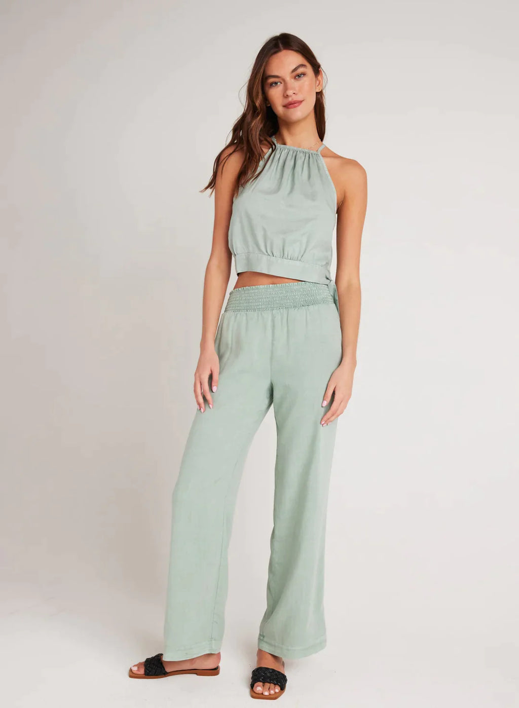Bella Dahl Smocked Waist Wide Leg Pants