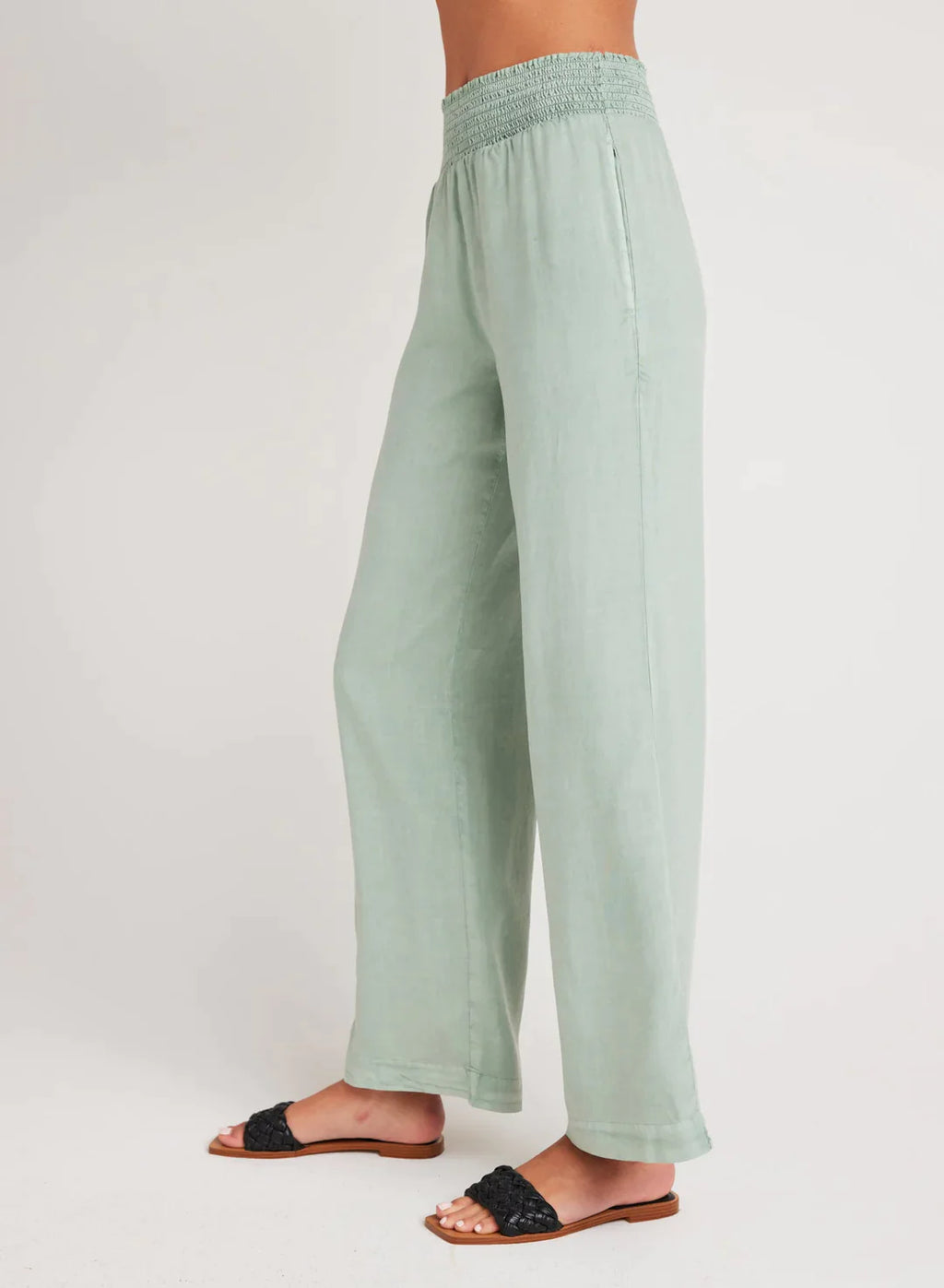 Bella Dahl Smocked Waist Wide Leg Pants