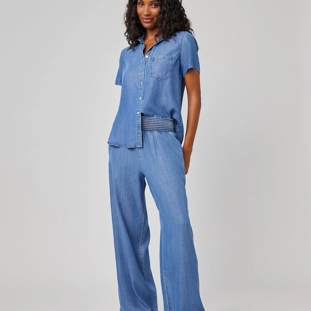 Bella Dahl Smocked Waist Wide Leg Pant