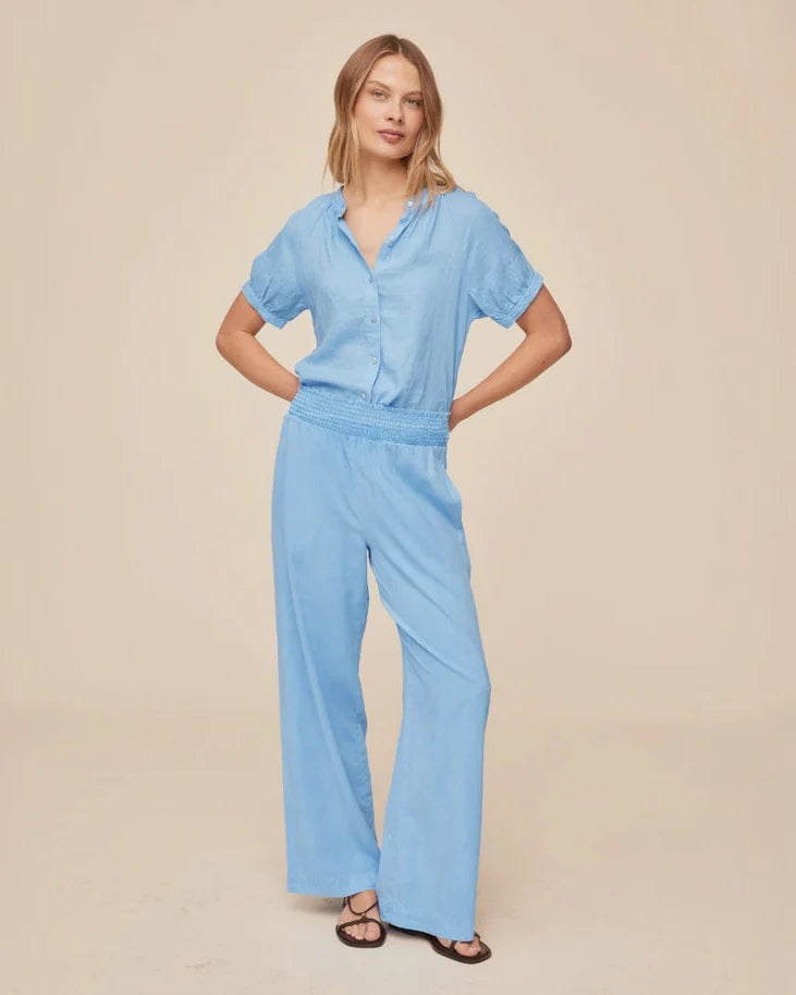 Bella Dahl Smocked Waist Wide Leg Pants