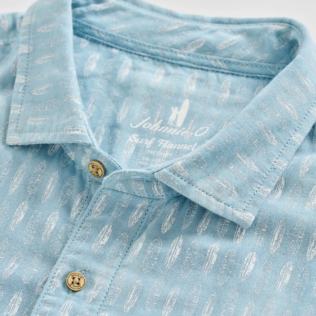 Johnnie-O "Surf Flannel" Short Sleeve Button Down Shirt