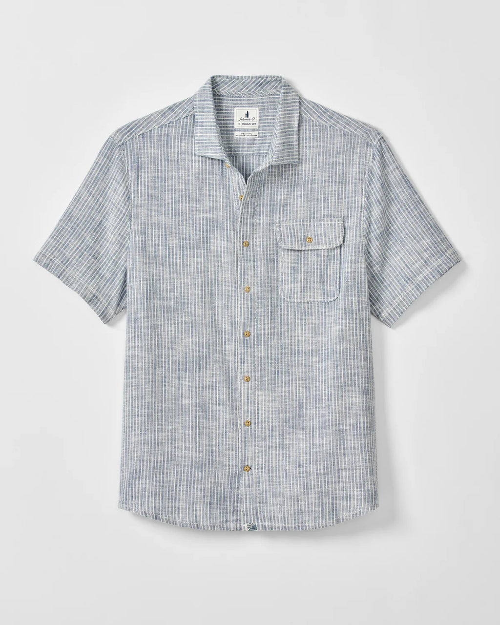 Johnnie-O Short Sleeve Cotton Blend Button Down Shirt