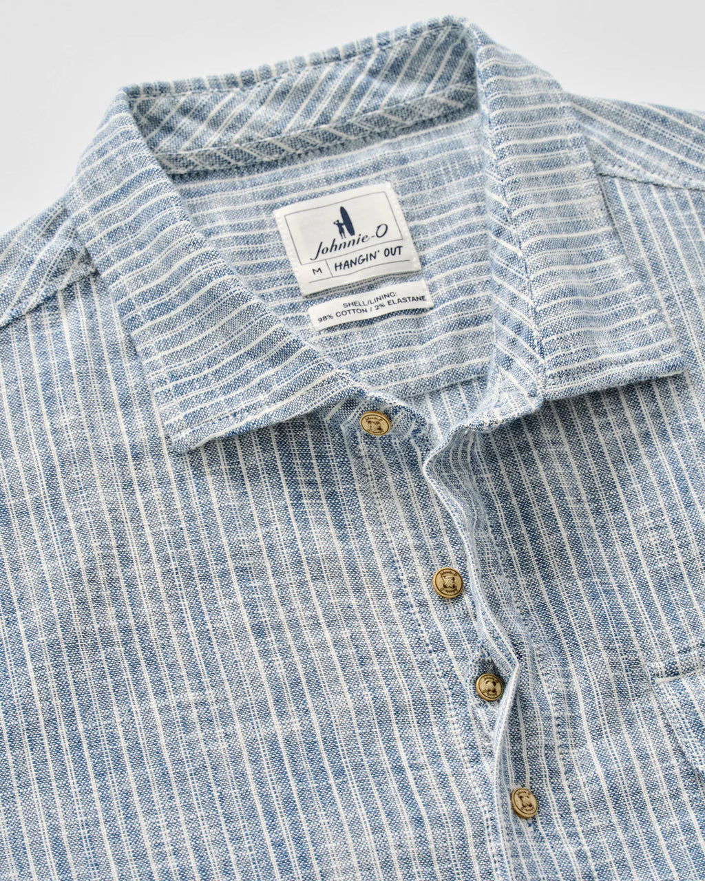Johnnie-O Short Sleeve Cotton Blend Button Down Shirt