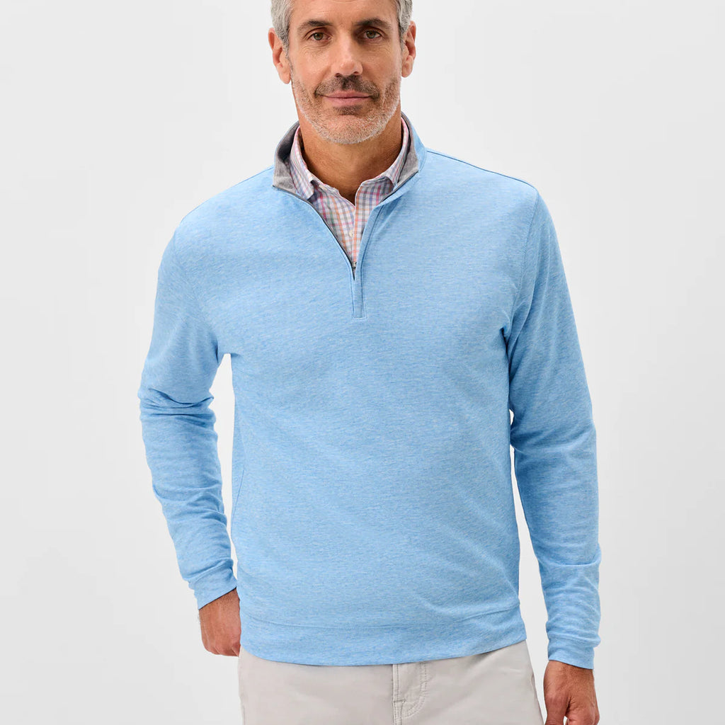 Johnnie-O Pircio Dri-Release Heathered 1/4 Zip Pullover