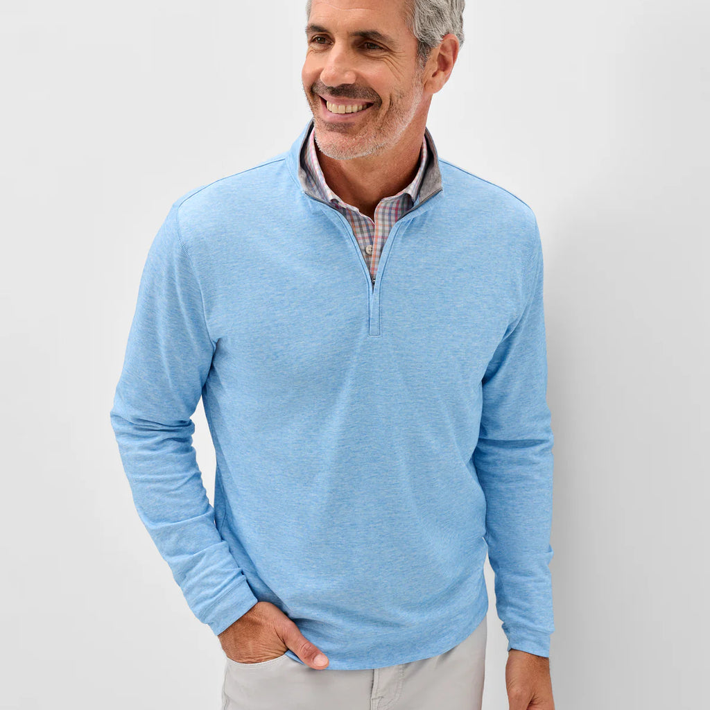 Johnnie-O Pircio Dri-Release Heathered 1/4 Zip Pullover