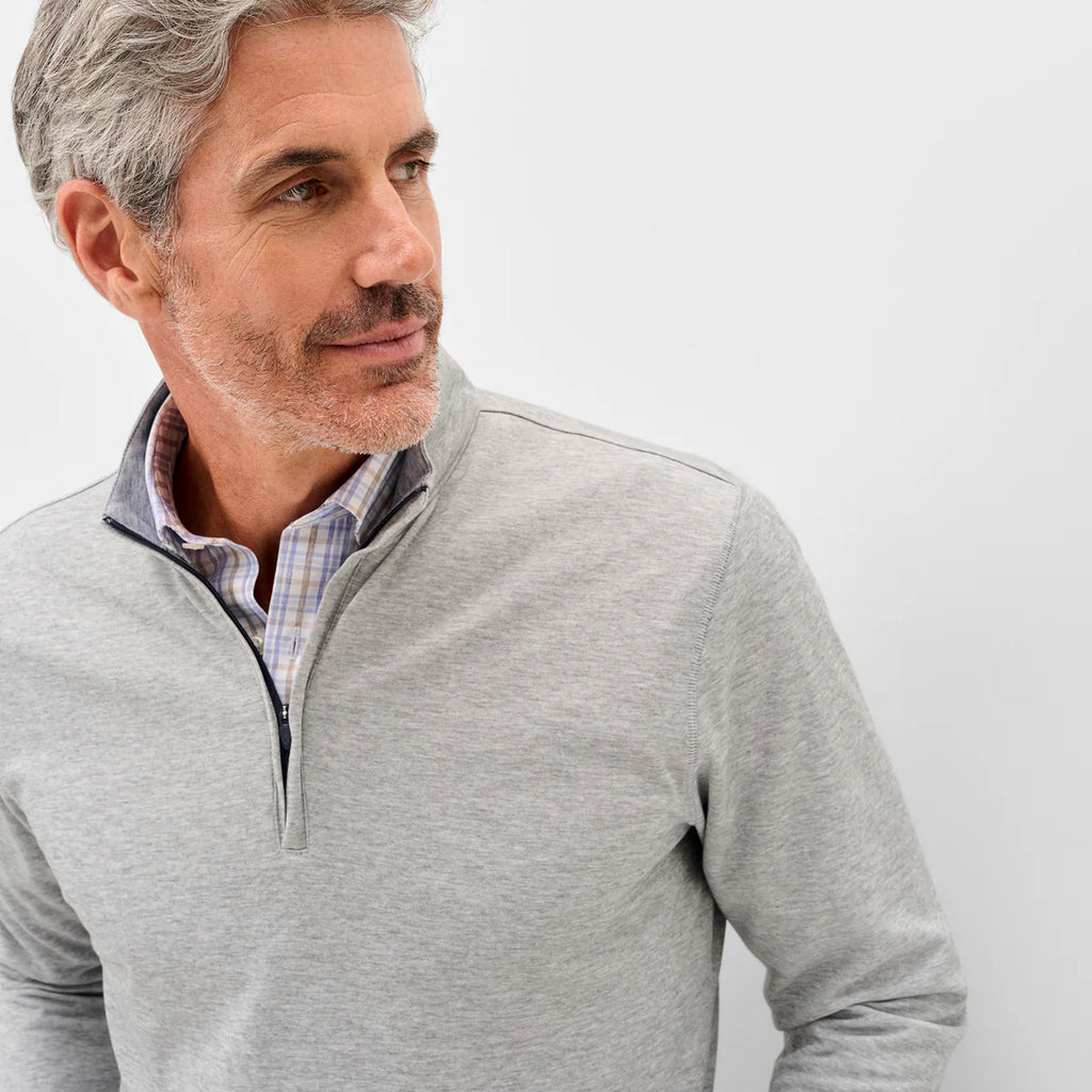 Johnnie-O Pircio Dri-Release Heathered 1/4 Zip Pullover