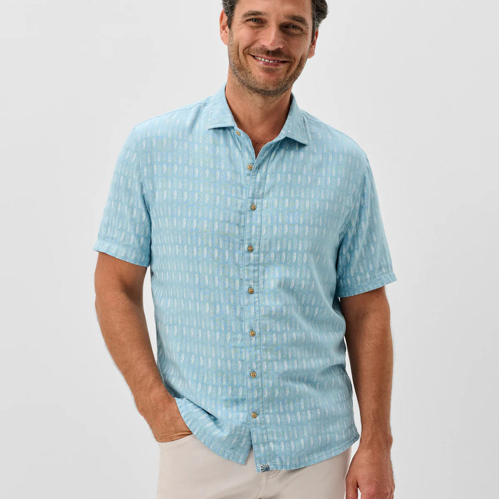 Johnnie-O "Surf Flannel" Short Sleeve Button Down Shirt