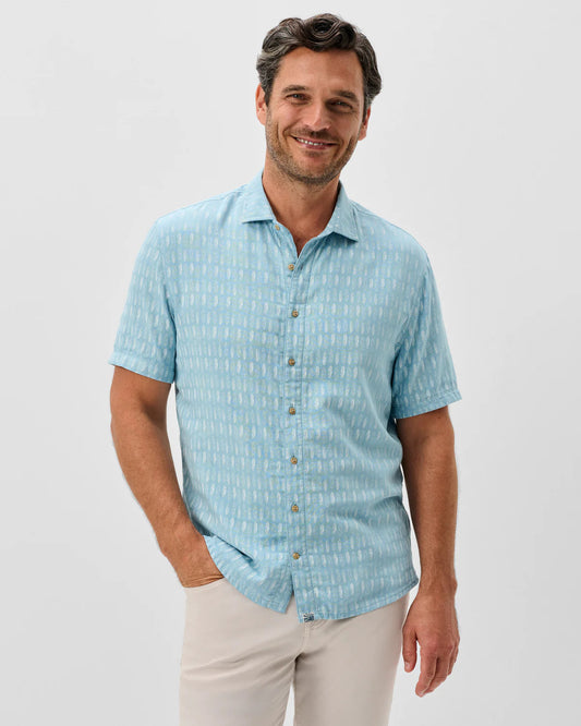 Johnnie-O "Surf Flannel" Short Sleeve Button Down Shirt