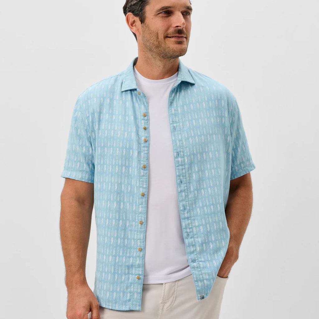 Johnnie-O "Surf Flannel" Short Sleeve Button Down Shirt