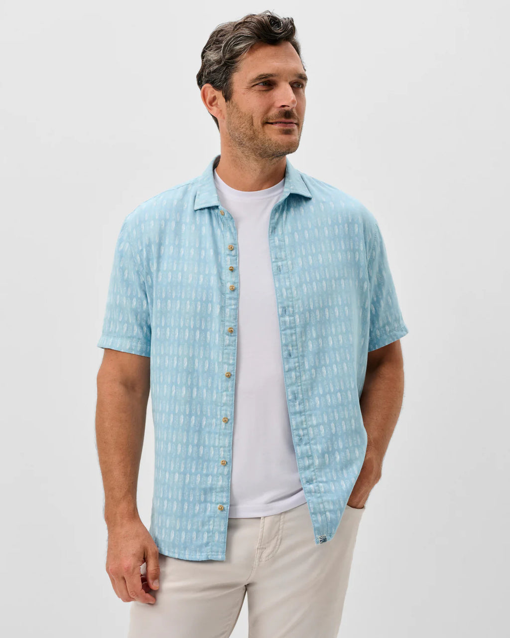 Johnnie-O "Surf Flannel" Short Sleeve Button Down Shirt