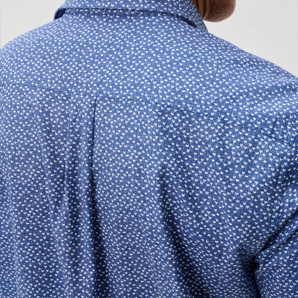 Johnnie-O Cotton Blend Short Sleeve Button Down Shirt