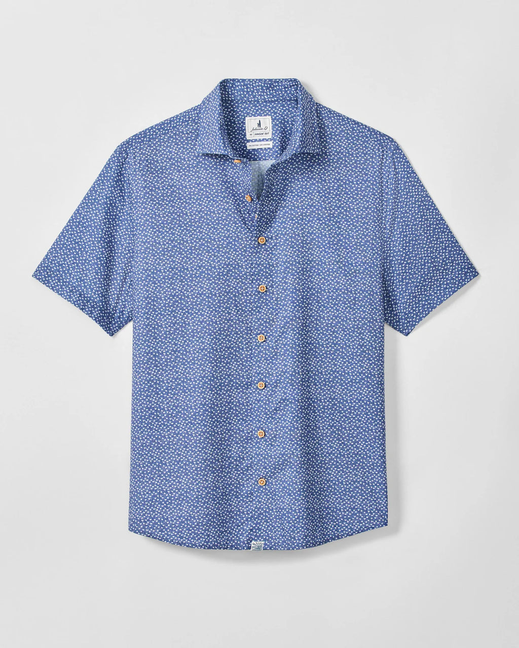 Johnnie-O Cotton Blend Short Sleeve Button Down Shirt