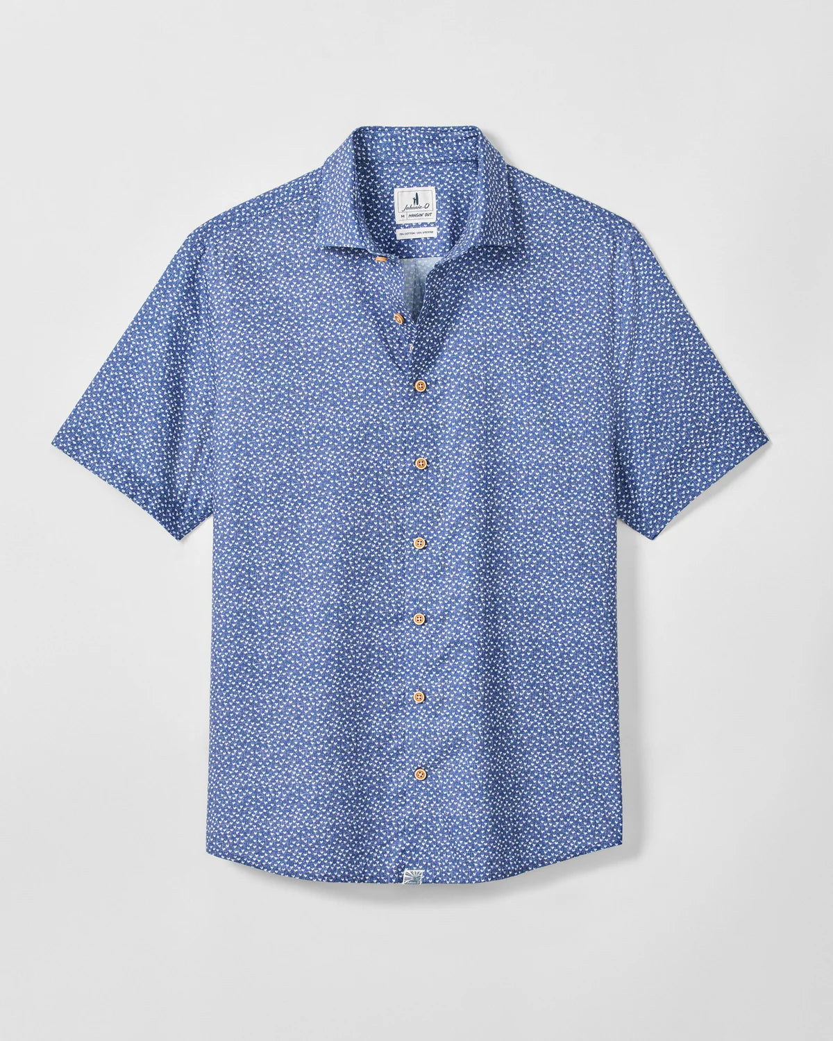 Johnnie-O Cotton Blend Short Sleeve Button Down Shirt