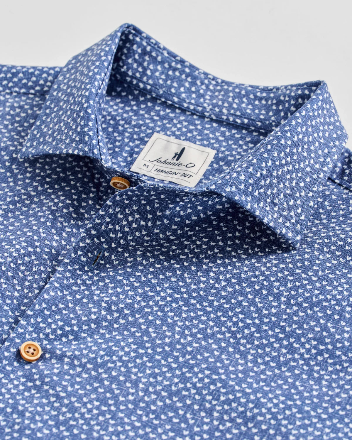 Johnnie-O Cotton Blend Short Sleeve Button Down Shirt