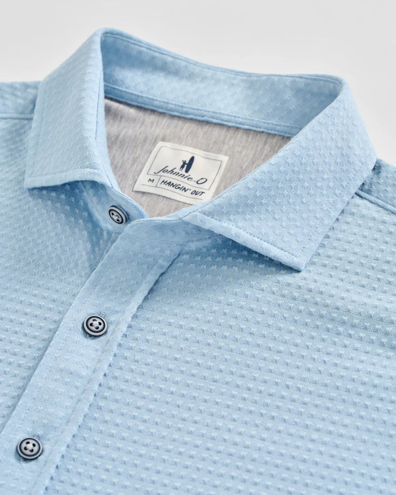 Johnnie-O Surfsucker Knit Short Sleeve Button Down Shirt
