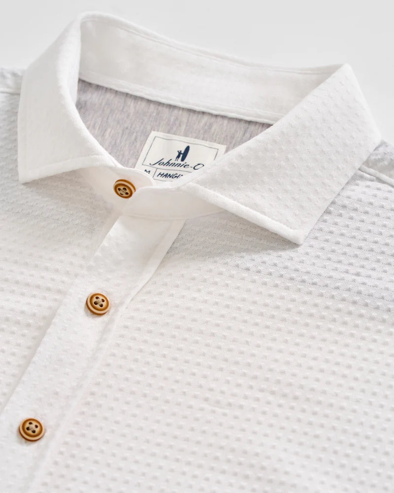 Johnnie-O Surfsucker Knit Short Sleeve Button Down Shirt