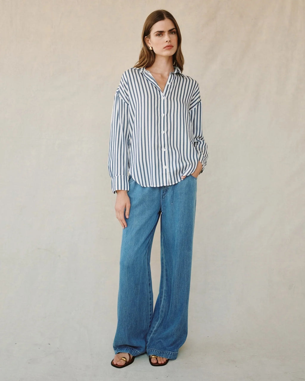 Bella Dahl Stripe Oversized Button Down