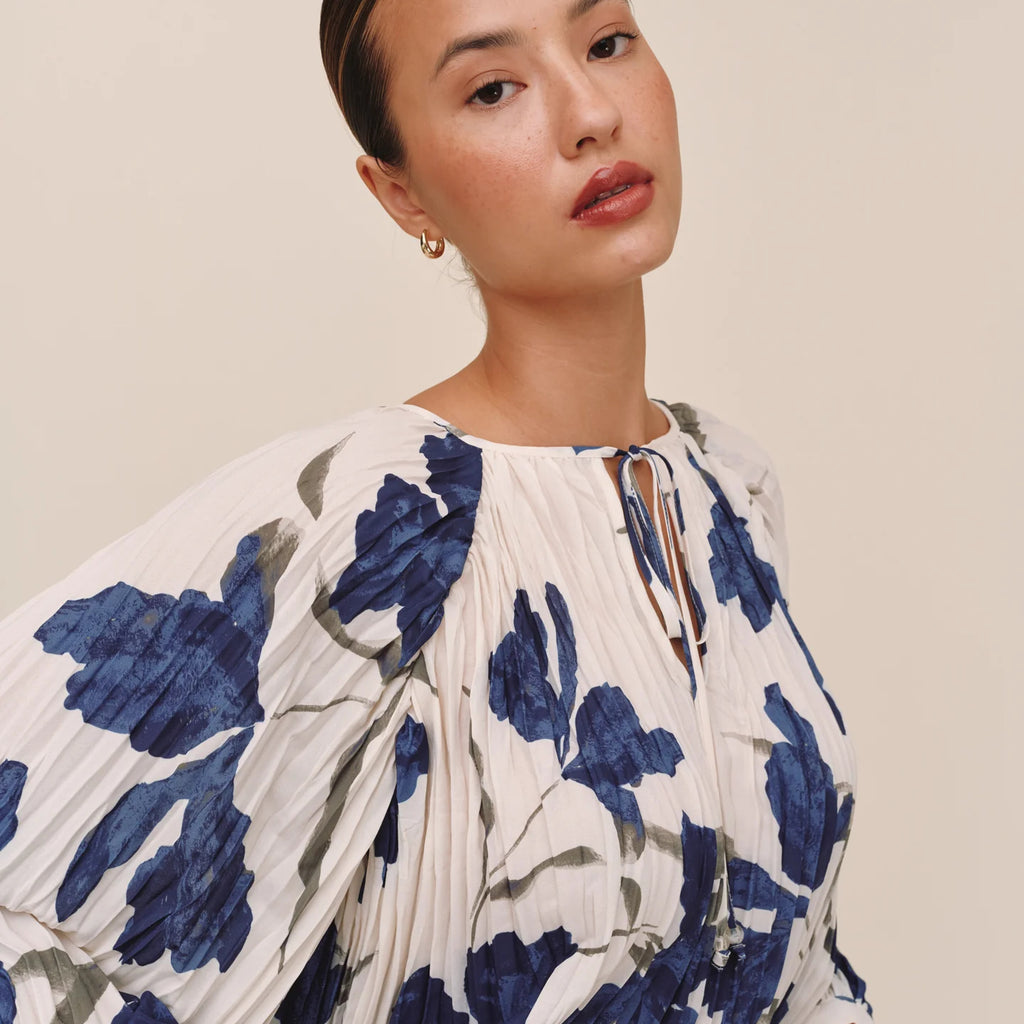 Bella Dahl Pleated Tie Front Top