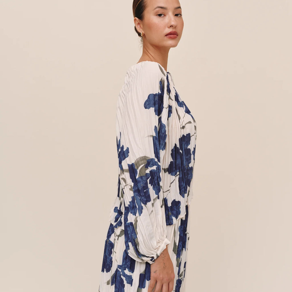 Bella Dahl Pleated Tie Front Top