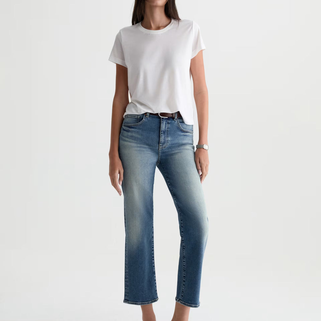 AG Brinley Crop Mid-Rise Straight Jean
