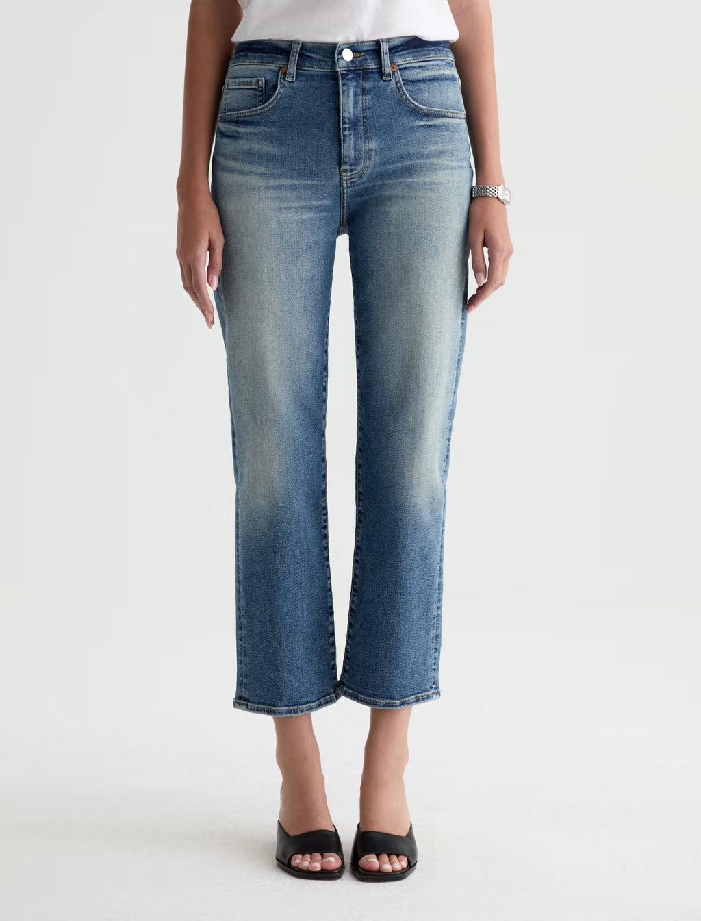 AG Brinley Crop Mid-Rise Straight Jean