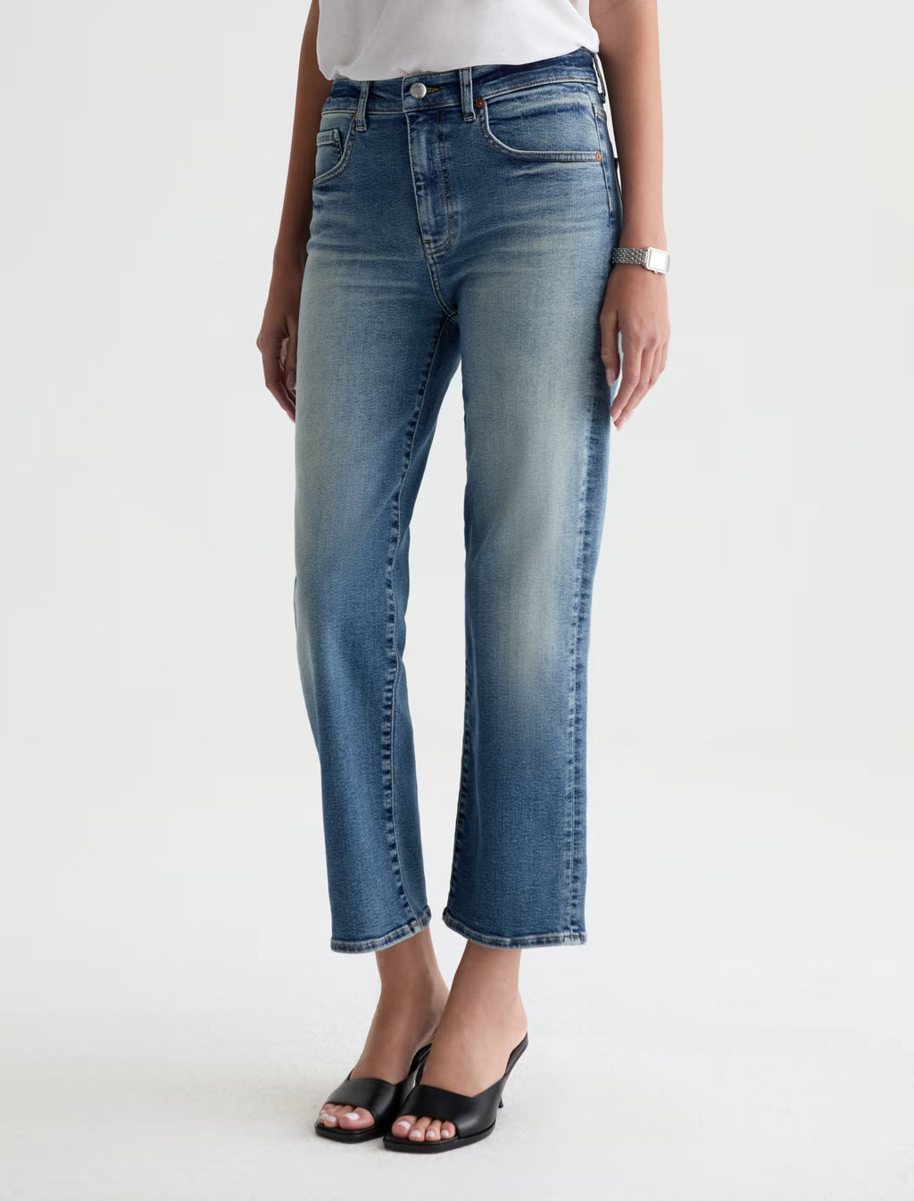AG Brinley Crop Mid-Rise Straight Jean