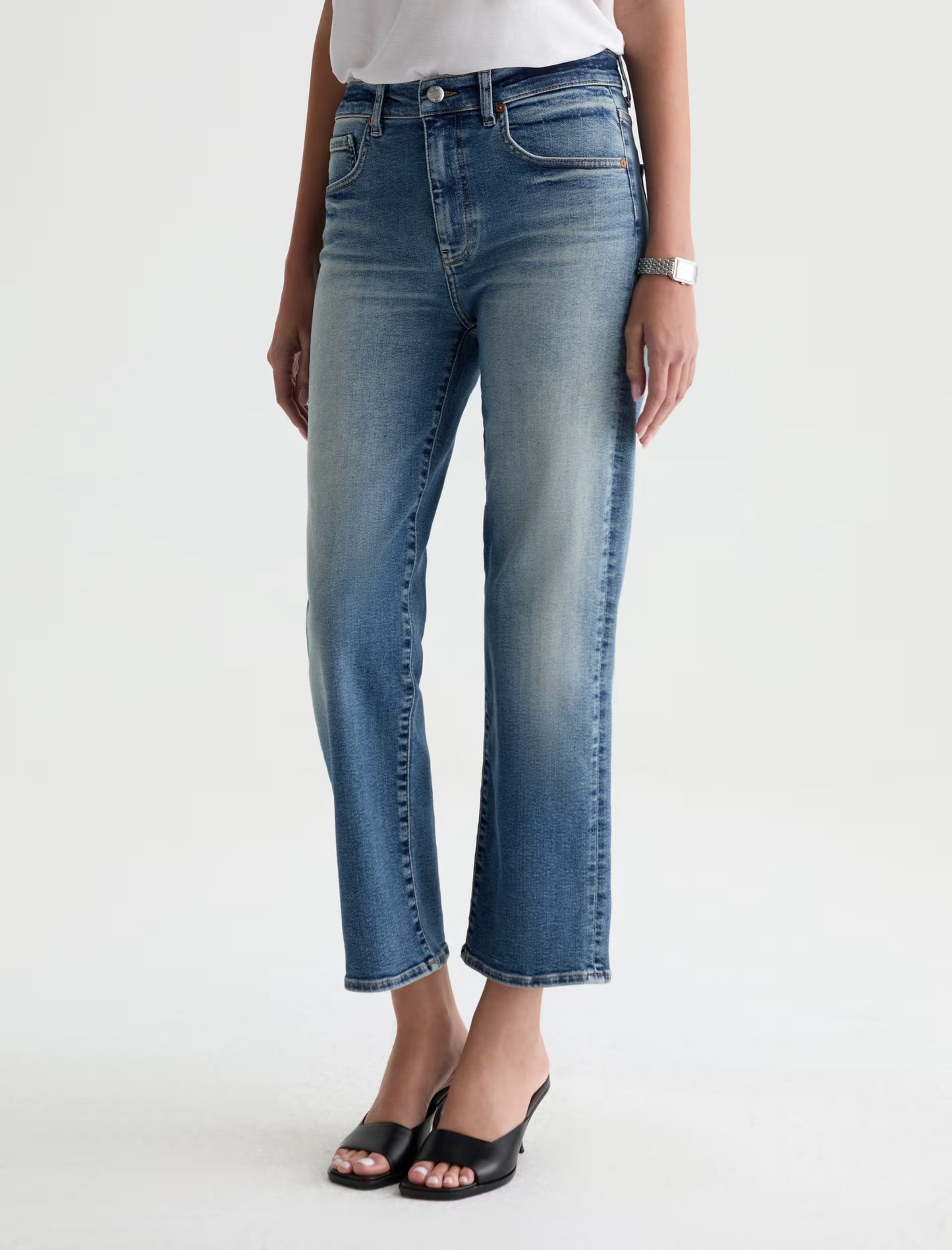 AG Brinley Crop Mid-Rise Straight Jean