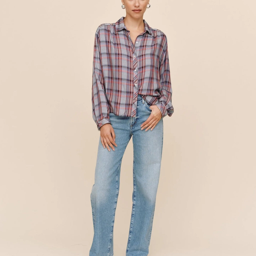 Bella Dahl Trimmed Flowy Shirt